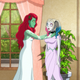 Poison Ivy (Lake Bell) and Harley Quinn (Kaley Kuoco) in Harley Quinn